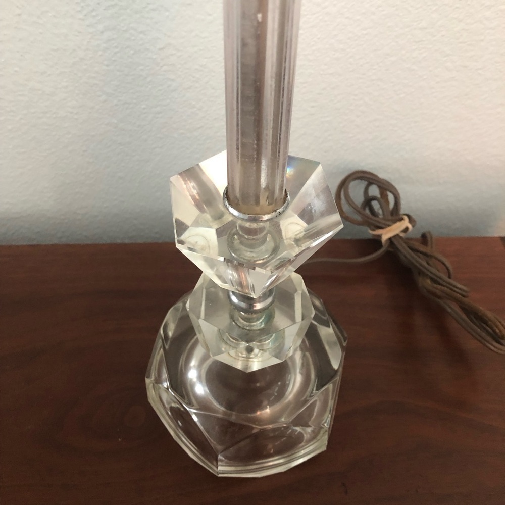 Vintage 1940s 1950s Crystal Boudoir Lamp Beautiful Works Art Deco - Picture 2 of 8